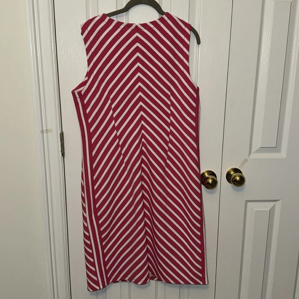 Talbots Pink and White Striped Dress - Picture 5 of 10